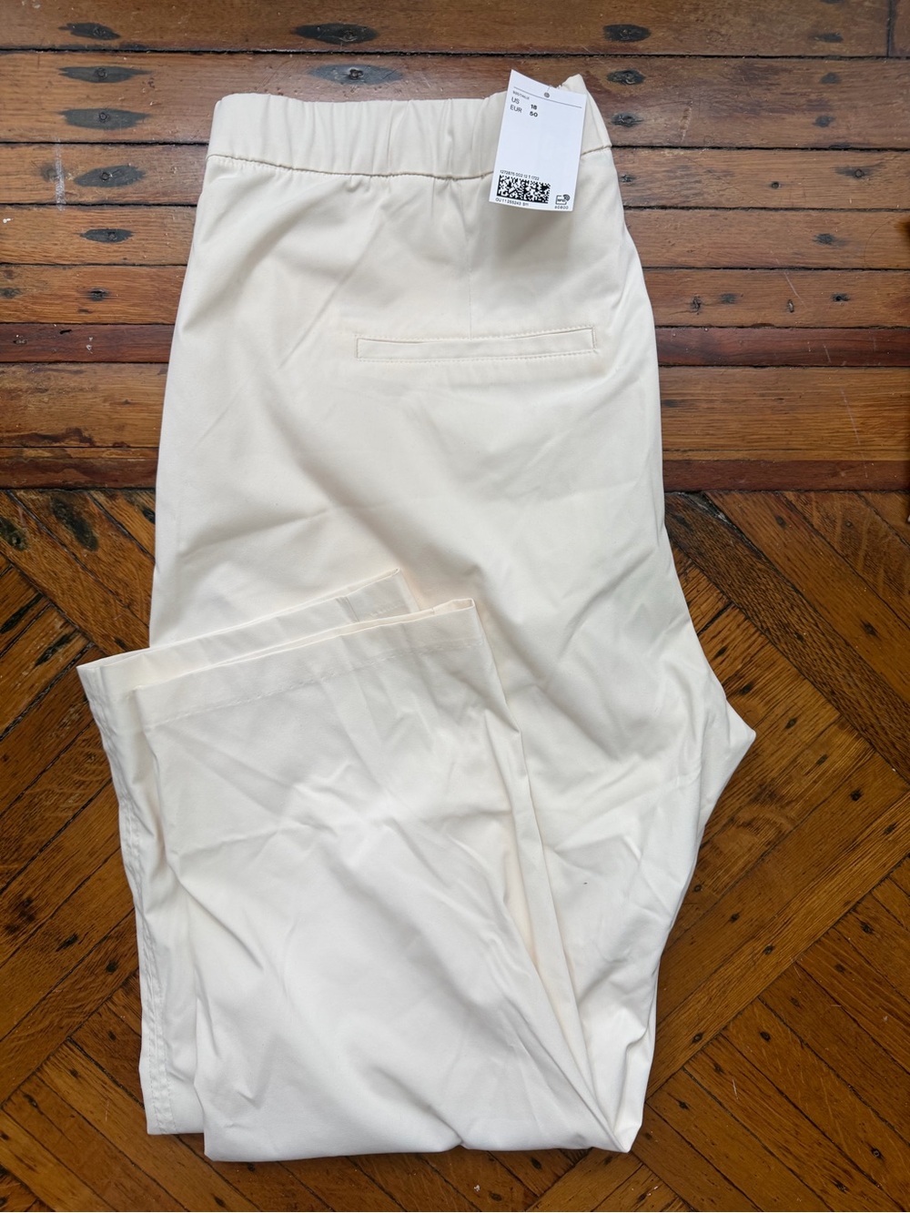 H&M ANKLE-LENGTH BARREL-LEG
PANTS IN CREAM - Picture 4 of 5